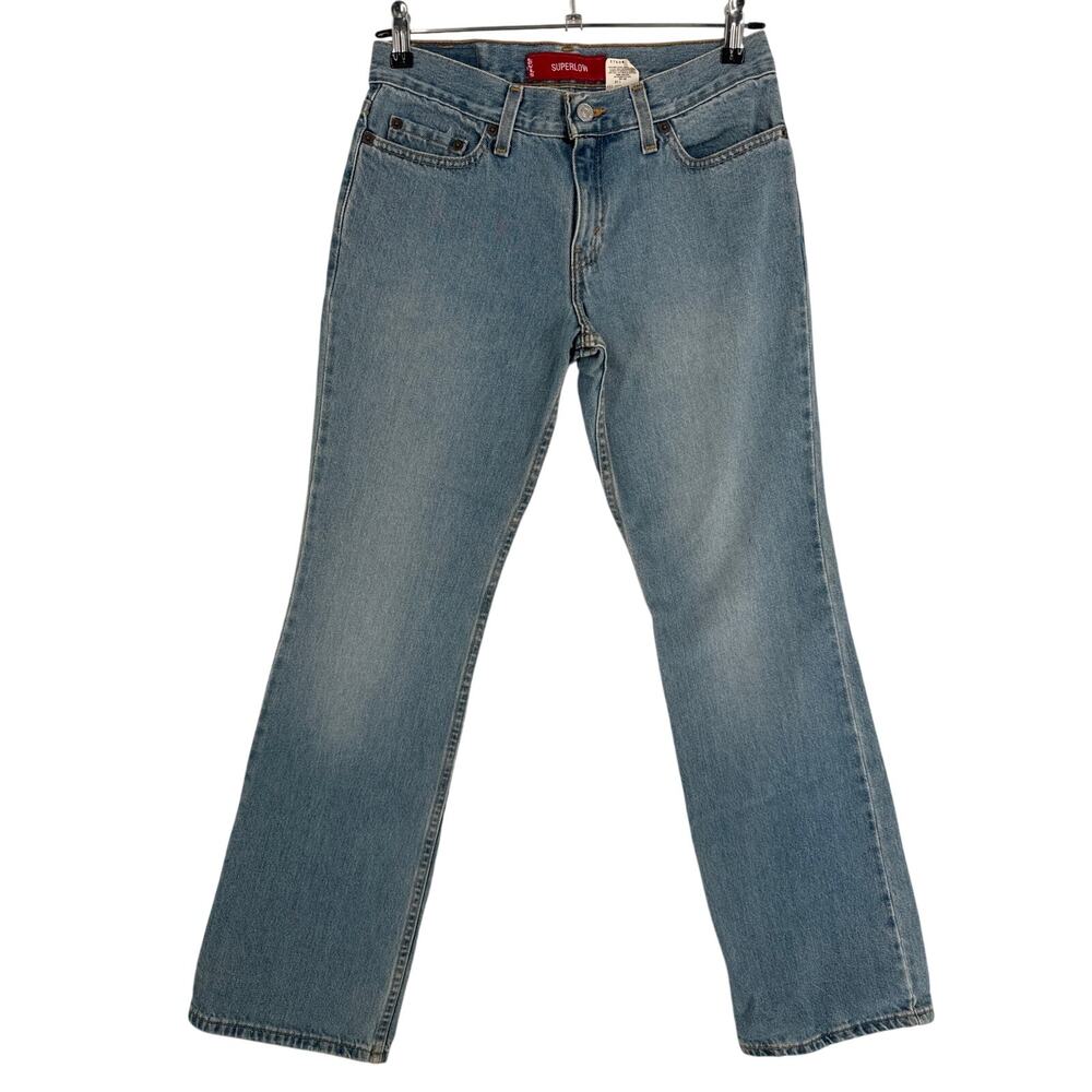 Levis Superlow Bootcut 518 Jeans Womens Juniors Size 5 Light Wash Boot Cut